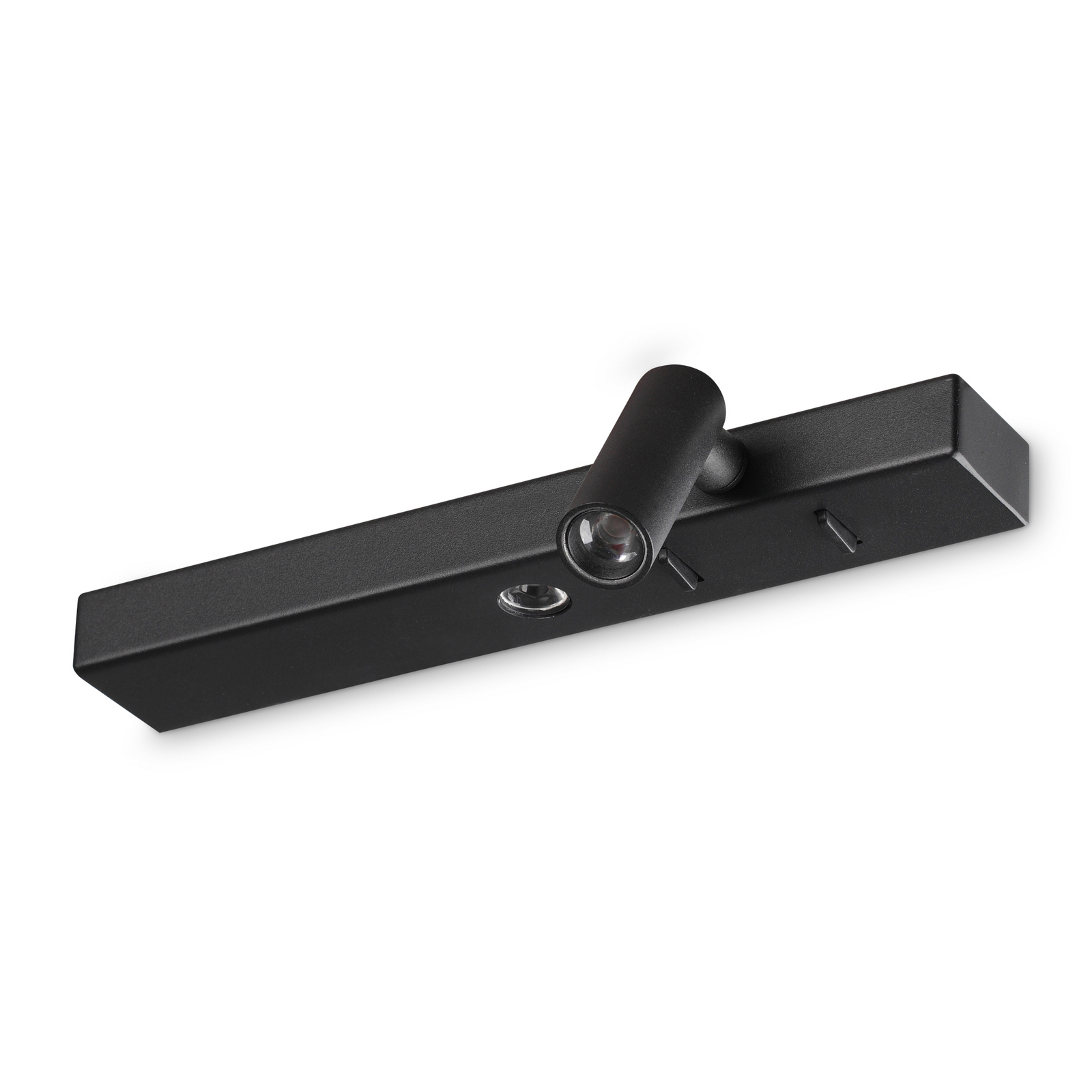 Ideal Lux LED wall lamp Bonne Nuit 2, black, width 22 cm